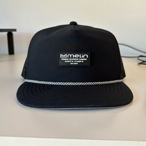 Melin Brand Black Hat with White Accents